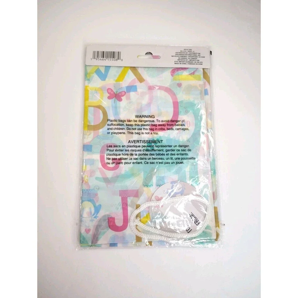 Viola Giant Gift Bag 36 In X 44  Baby Theme Butterfly Tropical Animals Numbers